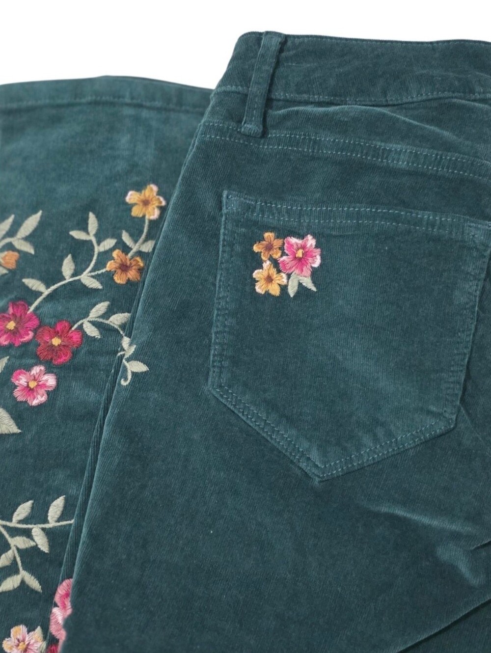 Driftwood Farrah Embroidered Cord Flare Jean at Free People Size 26 NWT - Picture 13 of 16